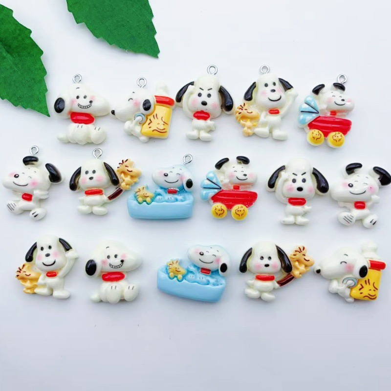 Resin - Pendentif chien en résine, 12 pièces,