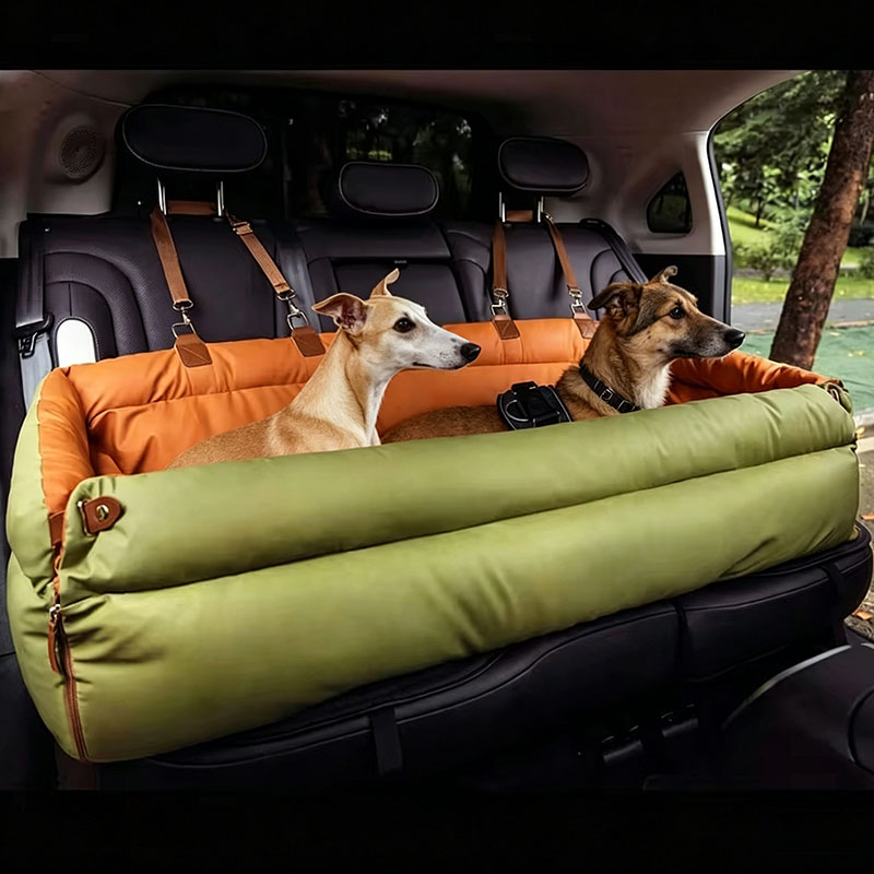 Carriage Bed - Luxury Waterproof Faux Leather Dog Car