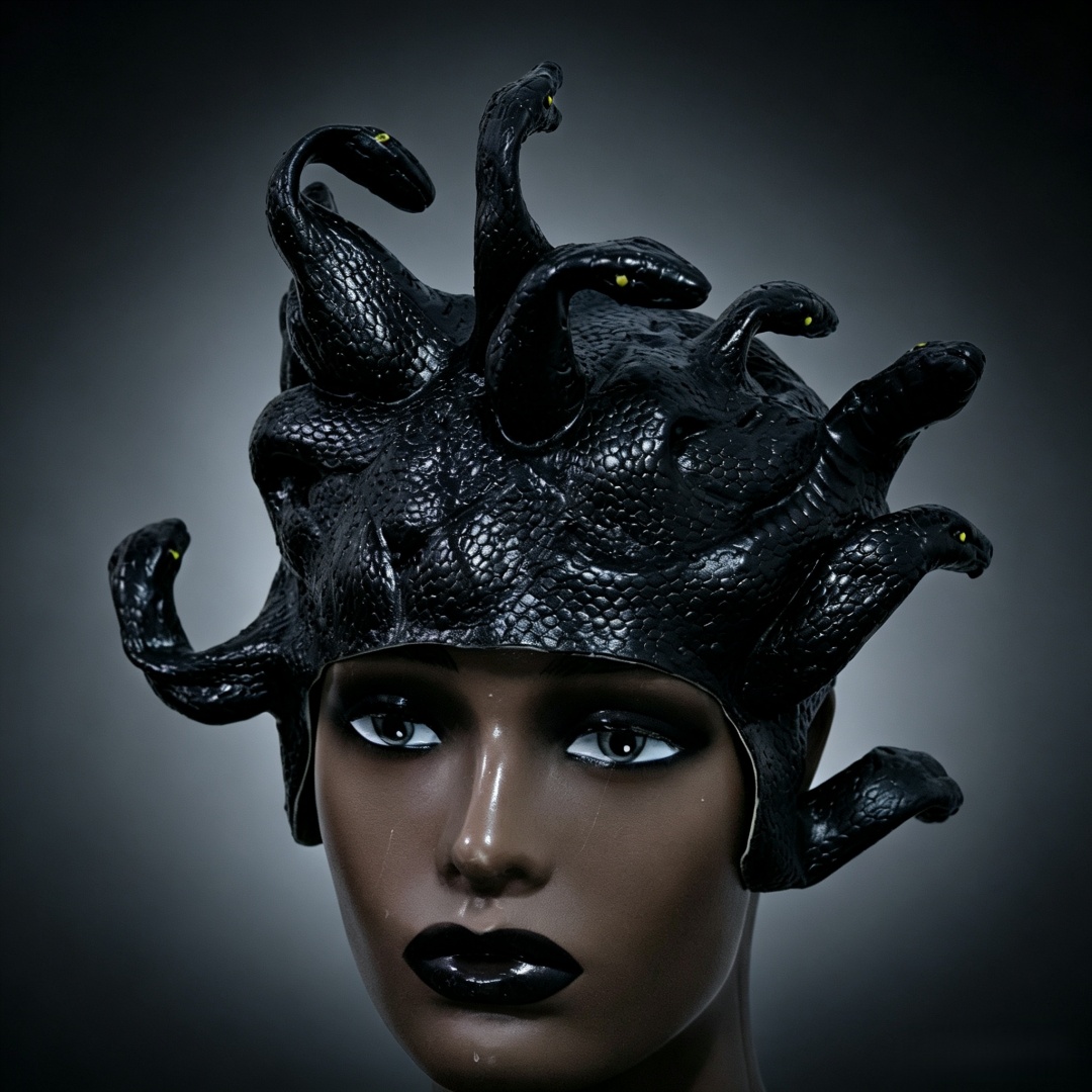Cobra Extruder - Masque de perruque en latex Medusa,