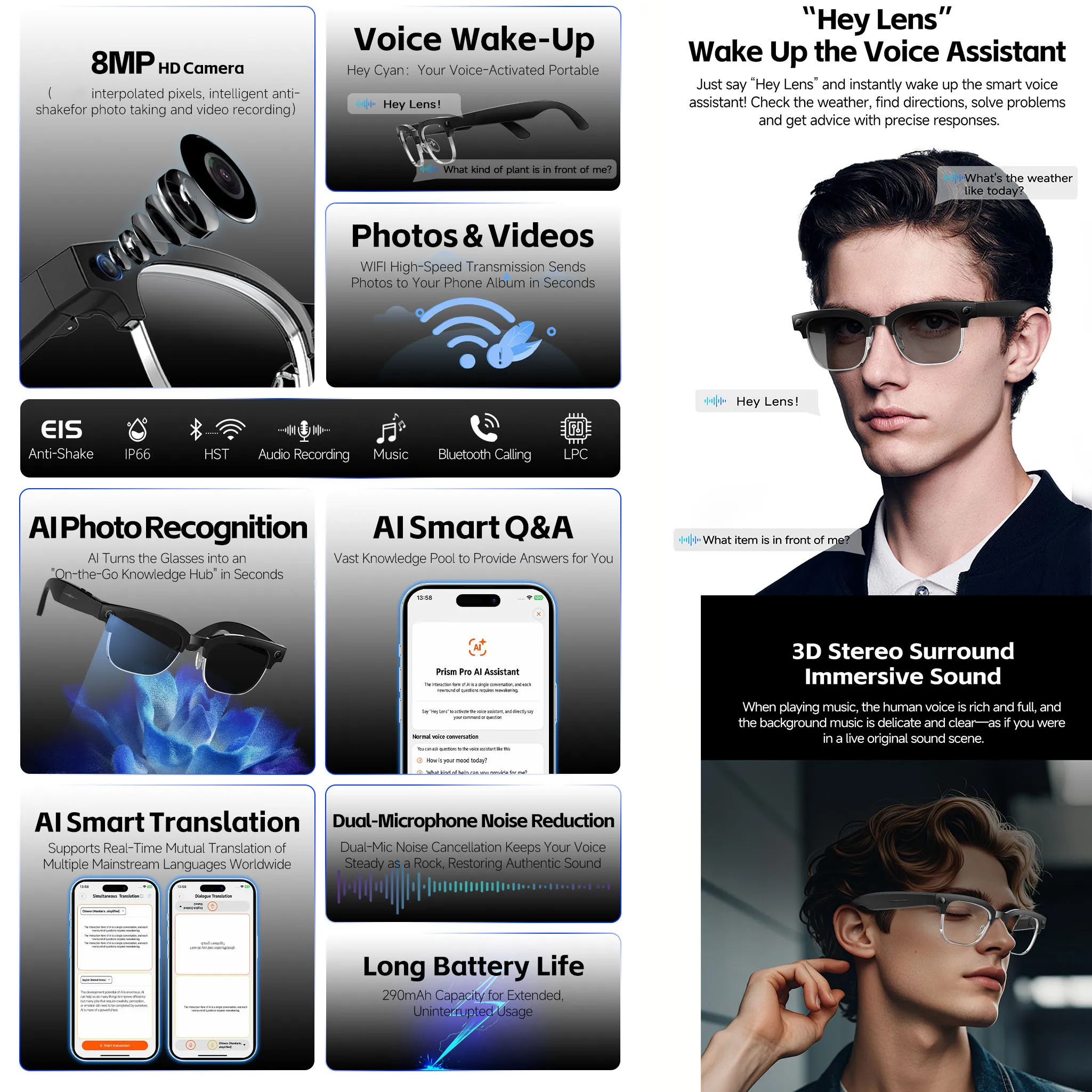 Lunettes intelligentes IA avec - Bltouch avis et prix